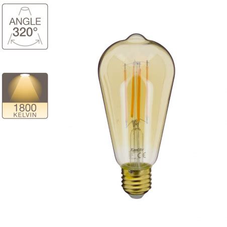 Ampoule Led D Co Edison Vintage Culot E Lumi Re Blanc Chaud