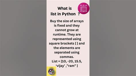 What Is List Python Youtube