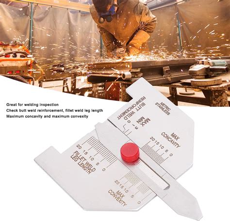 Stainless Steel Metric Fillet Weld Set Gage Gauge Welding Inspection Test Ulnar Measuring Tool