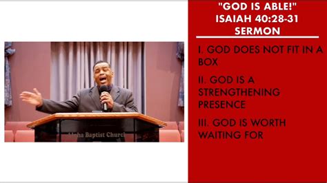 God Is Able Isaiah Sermon Pastor Danny Scotton Sr