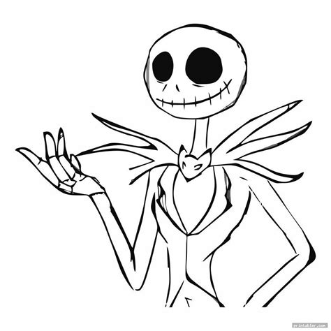 Jack Skeleton Head Coloring Page Coloring Pages