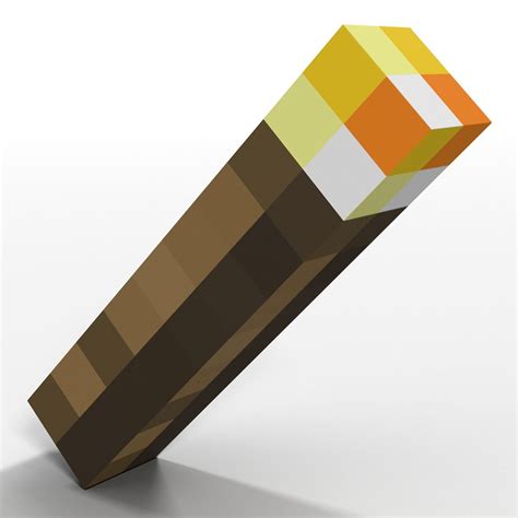 Minecraft Torch 3d Model 3d Model 9 Fbx Obj Max Ma 3ds Free3d