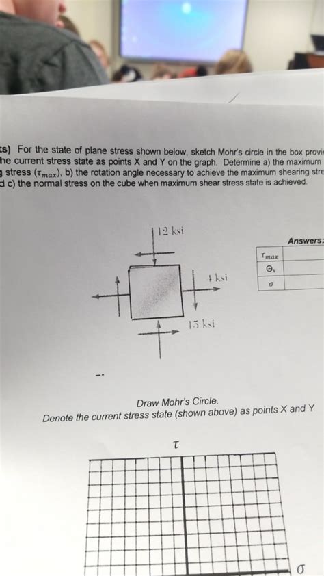 Solved For The State Of Plane Stress Shown Below Sketch Chegg