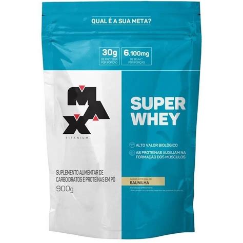 Whey Protein Isolado Max Titanium Concentrado Baunilha 900g Centauro