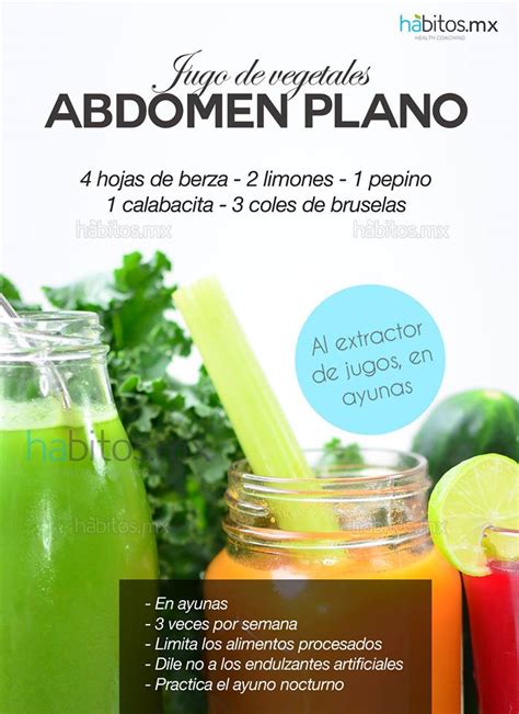 Jugo De Vegetales Abdomen Plano Hábitos Health Coaching