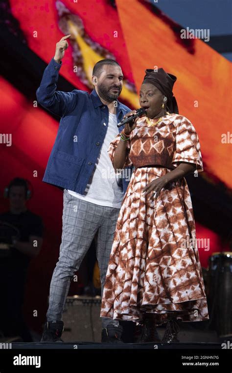 Angelique Kidjo And Ibrahim Maalouf Attending The Global Citizen Live