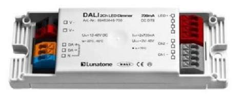 Lunatone Light Management LED Dimmer DALI 2Ch CC 350 MA Gem Ceiling