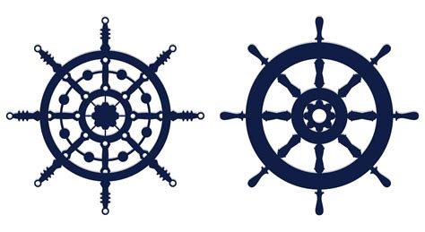 Ship Steering Wheel Helm Anchor Vector Icon Steer Icon Vector 9734359