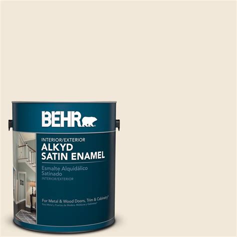 BEHR 1 Gal 740C 1 Seaside Sand Satin Enamel Alkyd Interior Exterior