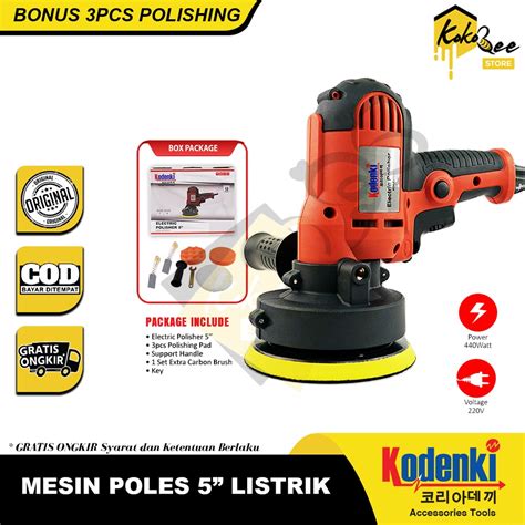 Jual Mesin Poles Polisher 5 Inch Mobil Motor Cat Variable Speed Kodenki