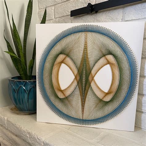 String Art Mandala Wall Hanging Sacred Geometry Art Meditation Etsy