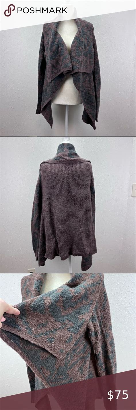 Prana Weathered Wood Alberta Reversible Sweater Weathered Wood Open