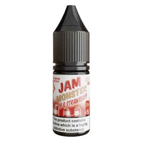 Jam Monster Nic Salts PB Strawberry 10ml Vape And Go