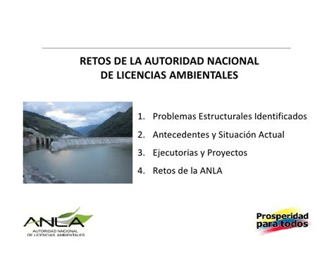 La Autoridad Nacional De Licencias Ambientales Anla