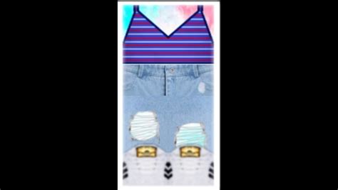 Roblox Speed Design Striped Top With Light Ripped Jeans And Adidas Youtube