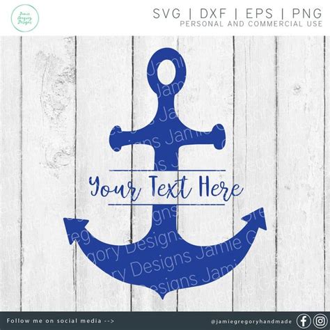 Anchor Svg Anchor Cut File Anchor Split Monogram Svg Nautical Svg Boat Anchor Svg Boating Svg