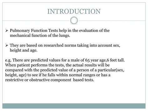 Pulmonary Functions Test Powerpoint Pptx