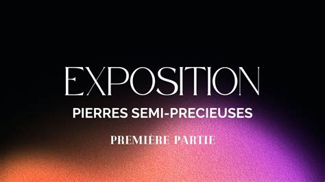 1ère partie Exposition de Pierres Semi Précieuses Devenez Vendeur