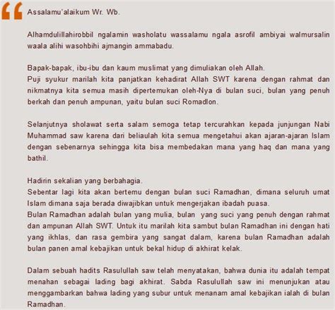 Teks Pembawa Acara Menyambut Bulan Ramadhan Tukaffe