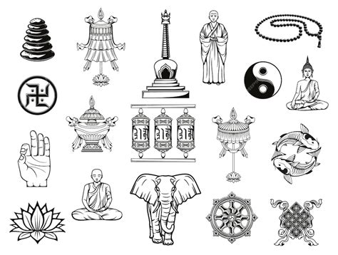 Premium Vector Buddhism Religion Symbol Buddha Ying Yang Lotus