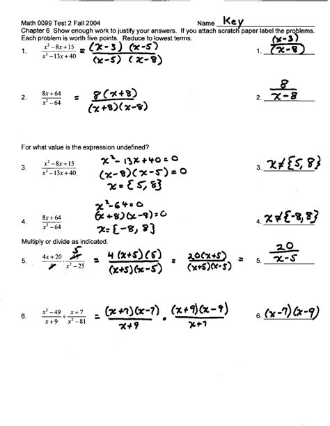 Intermediate Algebra Formula Sheet