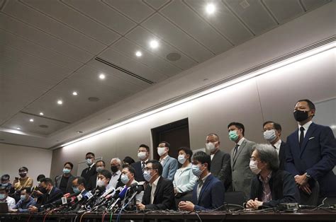 All Hong Kong Pro Democracy Lawmakers Resign In Protest Against Ousting