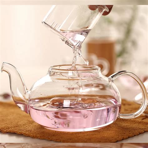 Wholesale Glass Teapots Clear Glass Teapot Heat Resistant 600 Ml Borosilicate Glass Teapot With