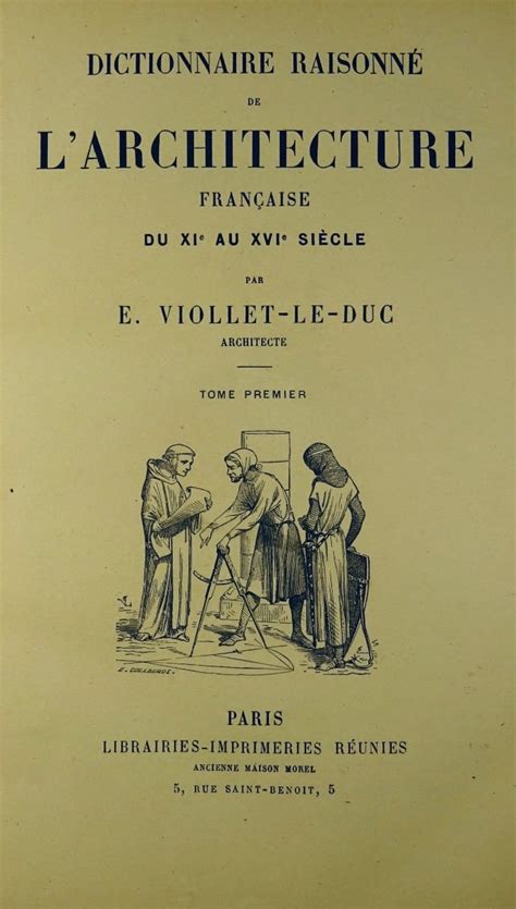 Proantic Viollet Le Duc Dictionary Of French Architecture From The