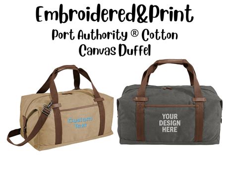 Canvas Duffel Bag, Personalized Holiday Gift, Mens Duffel Bag, Travel ...