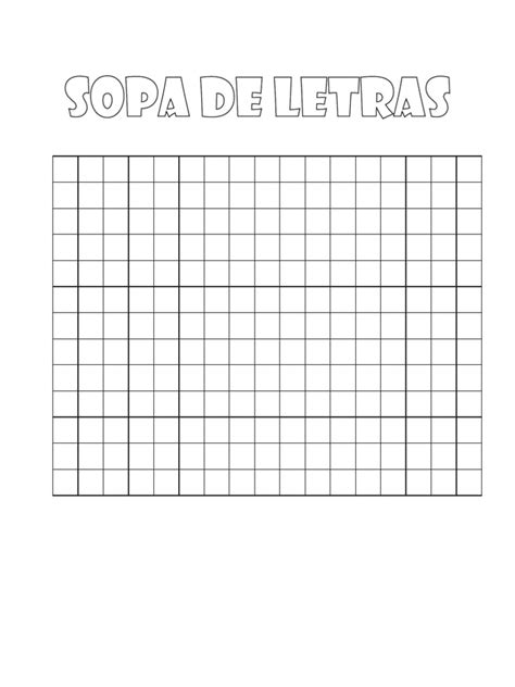 Sopa De Letras Para Llenar Pdf