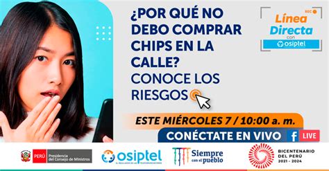 Charla Virtual Gratuita OSIPTEL Por Que No Debo Comprar Chips En La