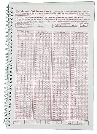 Amblitz Omr Practice Sheet For Neet Competitive Exams Mcq