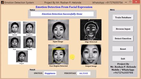 Emotion Detection From Facial Expression Using Matlab Source Code