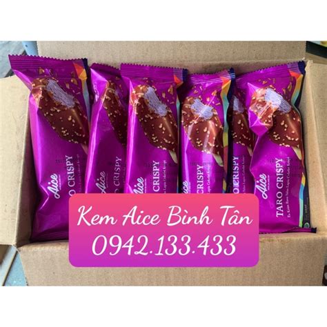 Thùng kem Aice mix cà phê dâu khoai môn 40 cây Kem Haidilao