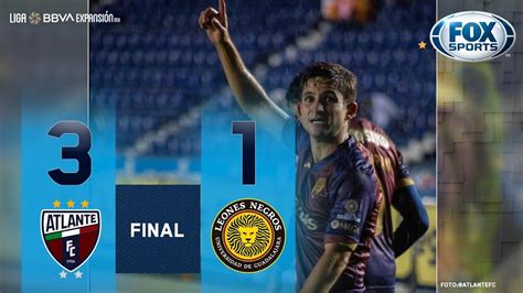 Atlante Saca Una Buena Ventaja En La Semi De Ida Ante Leones Negros