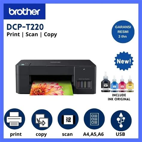 Jual Printer Brother Dcp T220 Dcp T220 Pengganti T310 Tinta Btd60bk