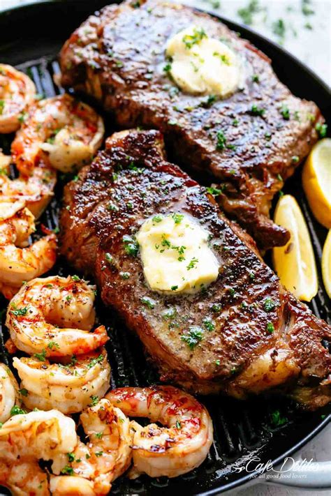 Garlic Butter Grilled Steak And Shrimp Cafe Delites