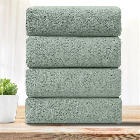 Anray Home 4 Pack Bath Towel Set 35x70 Oversized Bathroom Towel