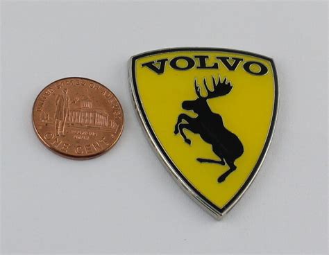 VOLVO Metal Car Emblem Sticker Prancing Moose 1 1/2 inch A