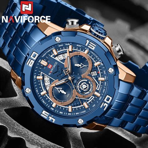 Naviforce Reloj Anal Gico De Acero Inoxidable Para Hombre Accesorio De