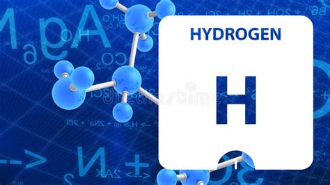 Hydrogen H Chemical Element Hydrogen Sign With Atomic Number Chemical 1 Element Of Periodic