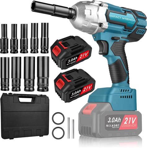 Nuzeky Cordless Electric Impact Wrench Inch Max Torque Ft Lbs