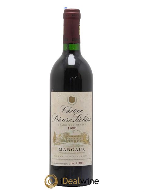 Acheter Château Prieuré Lichine 4ème Grand Cru Classé 1990 lot 7017