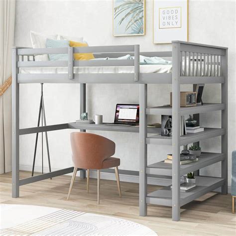 Queen Size Loft Bed With Closet