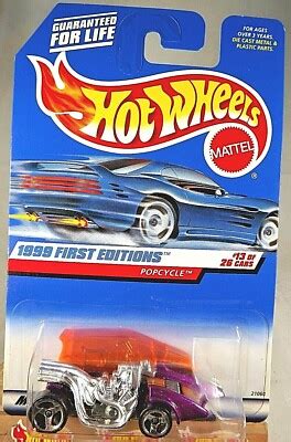 Hot Wheels First Editions POPCYCLE Purple Variant W Chrome Sp EBay