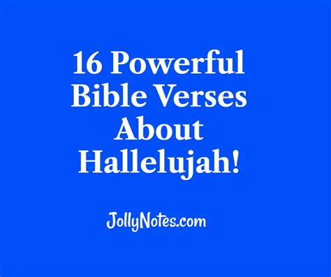 Powerful Bible Verses About Hallelujah Singing Hallelujah Daily