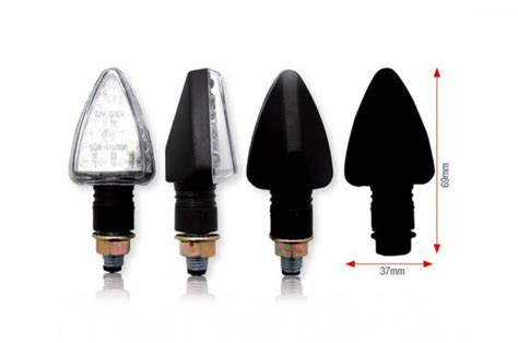 Clignotant Led Moto Adaptable Homologu Tri Noir Court