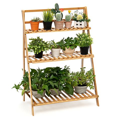 Arlmont Co Jeetram Rectangular Multi Tiered Bamboo Plant Stand Wayfair