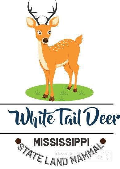 Mississippi State Animal White Tailed Deer