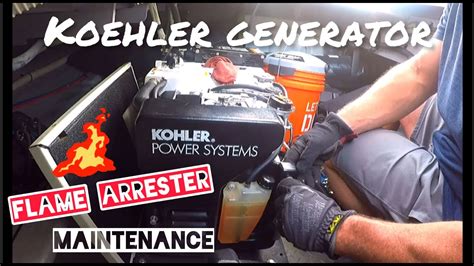 Kohler Generator Maintenance Flame Arrester Cleaning Youtube